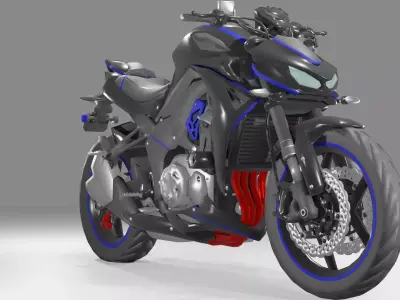 Bike Z1000  Low-poly 3D model
