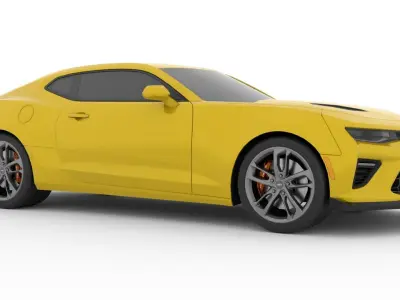 Chevrolet Camaro SS 2017 Low Poly Low-poly 3D model