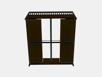 IDANAS Bed frame with storage 2 3D model