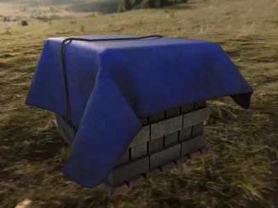 Brick Pallet  PBR  Game Ready Asset Free 3D model