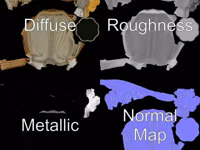 Regal Ivory Statue model pack Low-poly 3D model