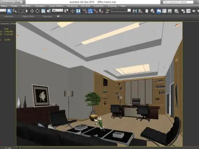 Office interior 3D model