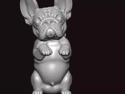 french bull dog body 3D model