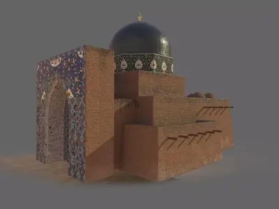 Samarkand Historical Building Low-poly 3D model