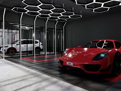Modern Luxury Car Wash  3D model