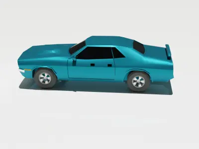 Plymouth barracuda Hemi 1970  Low-poly 3D model