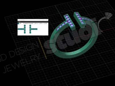 Luxury fashion ring 3d model 3D print model