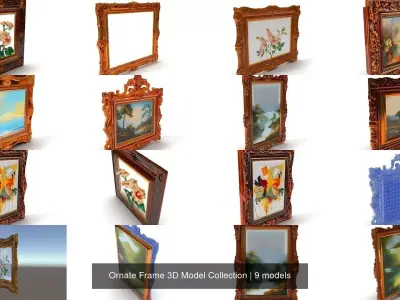Ornate Frame 3D Model Collection