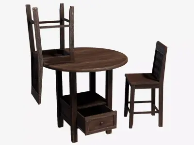Modern Pub Table 3D model