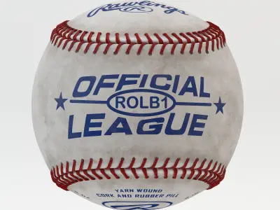 Rawlings ROLB Official League Baseball 4K Low-poly 3D model