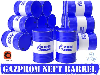 Gazprom neft oil barrel 3D model