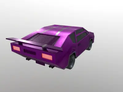 Cyberpunk City - Car 1 Low-poly 3D model