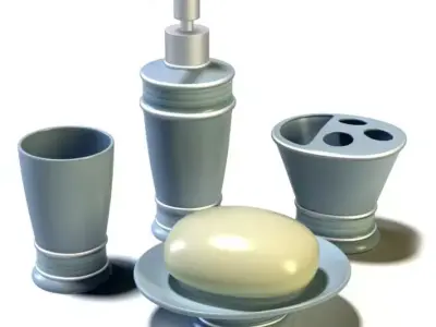 Bathroom Decoration Set 3D model