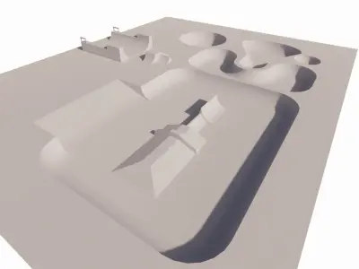 Skatepark-Skate Park PACK 3D model