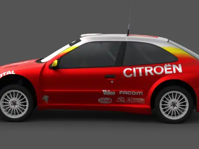  Citroen Xsara Kit Car Low-poly 3D model