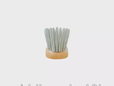 Detailed Wooden Toothbrush Model Low-poly 3D model
