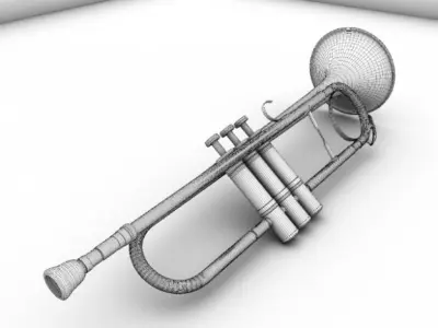 Trumpet golden 3D model