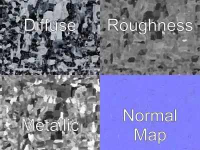 High-Precision Diesel V6 Engine Model Pack Low-poly 3D model