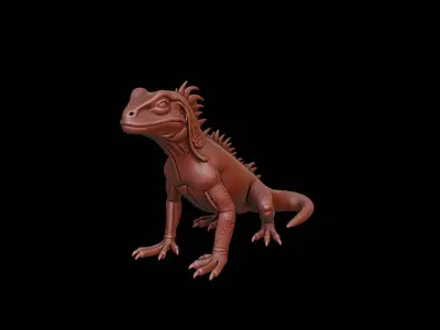 Lizard Animal Sculpture 3D print model buy