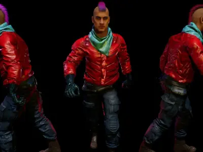 scarpunk unreal engine 4 Low-poly 3D model