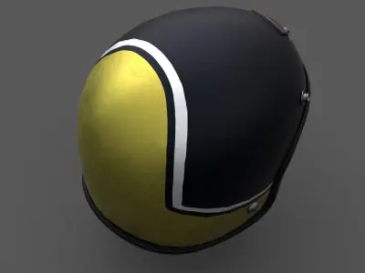 Helmet racer Generic sport scifi human ver2 Low-poly 3D model