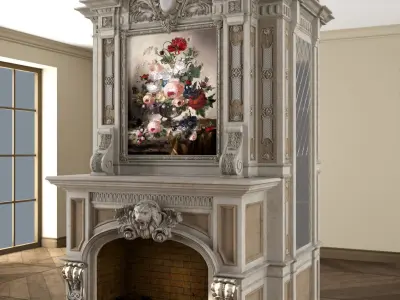 Classic Fireplace 2 3D model