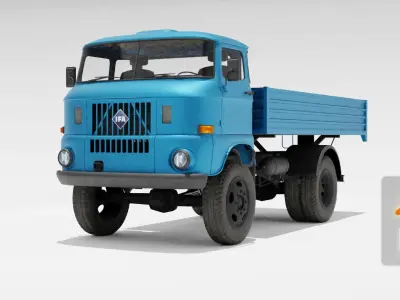 IFA W50 DDR truck Low-poly 3D model