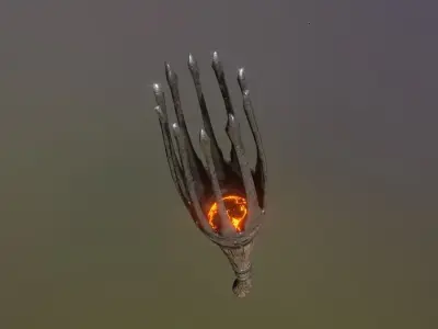 Medieval Torch Low-poly 3D model purchase
