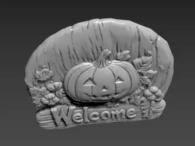 Pumpkin Halloween Relief 3D model