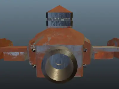 Dieselpunk Rocketship - The Ultimate Weapon of the Skies 3D model