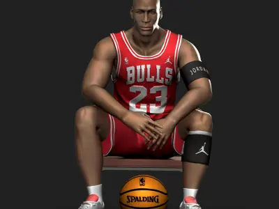 Micheal Jordan 3D Printable 8 3D print model