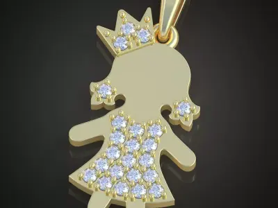 Pendant model 3D 0223 printable model Free 3D print model