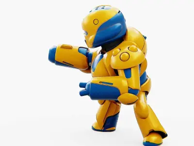 COMBAT DROID COLOBO Rigged for Unreal Engine - Unity - MIXAMO  3D model