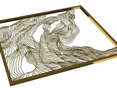 wall panel rainforest  3D model