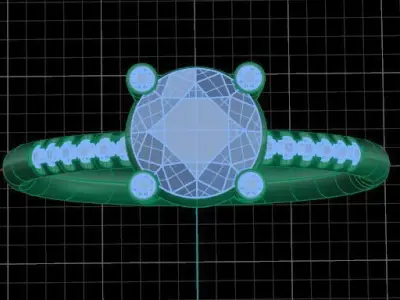 Tiffany Style Diamond Ring 3D print model