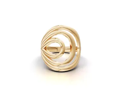 Minimal Abstract Ring 07 3D print model