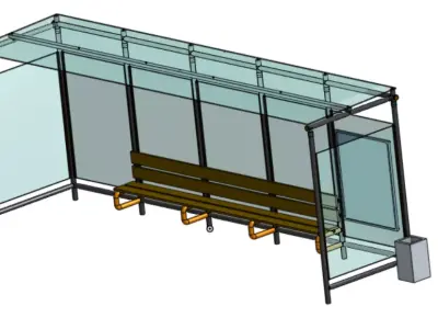 3d bus sation 3D model