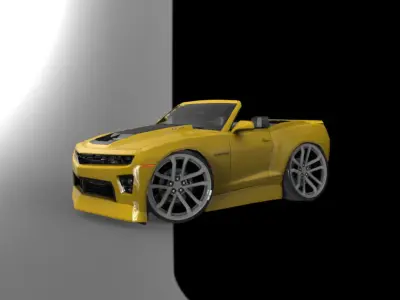 chevrolet camaro cartoon Low-poly 3D model