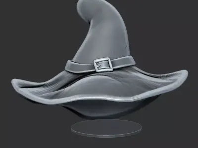 Witcherhat as headgear for the Skull stand and wall lamps  3D print model