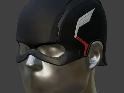 Captain america us agent helmet 3D model
