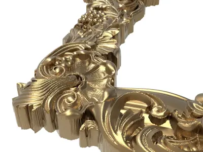 Carved Picture Frame 3D model