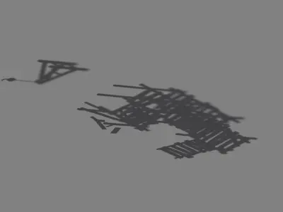 Game Underground Palace - Scaffolding 01 3D model