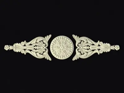 Central decor ornament for furniture 3D model 667