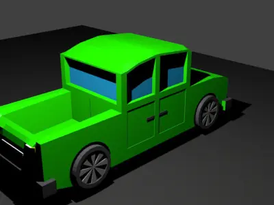 lowpoly cartoon car pack Free low-poly 3D model