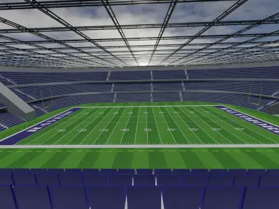 Baltimore Ravens - American Football Stadium Low-poly 3D model