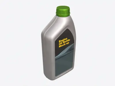 Engine Oil Bottle Mockup 3D model