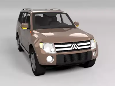 MITSHUBISHI PAJERO 2007 LOWPOLY Low-poly 3D model