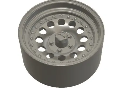 AR Outlaw II Wheels with Tires and Brakes for 3D Printing 3D print model