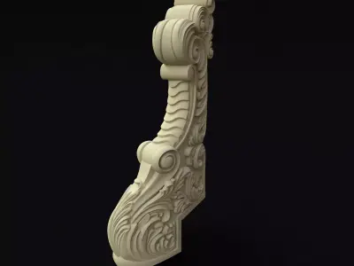 entry postfor stairs 3D model