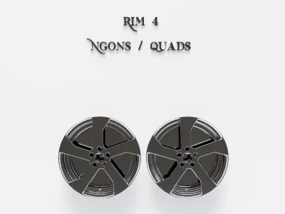 Car Rims Collection Low-poly 3D model